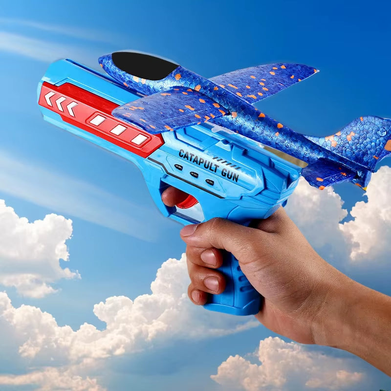 Airplane Launcher Toys Outdoor Sports Flying Toys Children'S Foam Ejection Aircraft Toys Birthday Gifts for Boys Girls