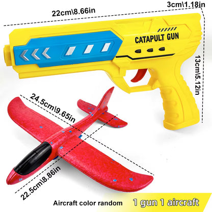 Airplane Launcher Toys Outdoor Sports Flying Toys Children'S Foam Ejection Aircraft Toys Birthday Gifts for Boys Girls